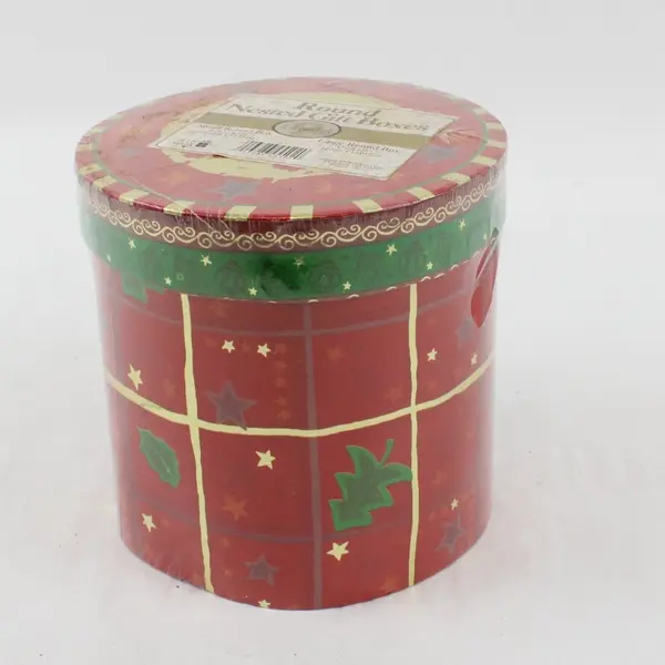 Plus Mark Portfolio 2 Round Nested Christmas Gift Box Set