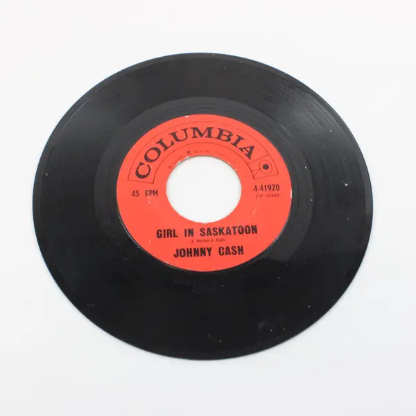 Johnny Cash Girl In Saskatoon/Locomotive Man 7" Vinyl Record