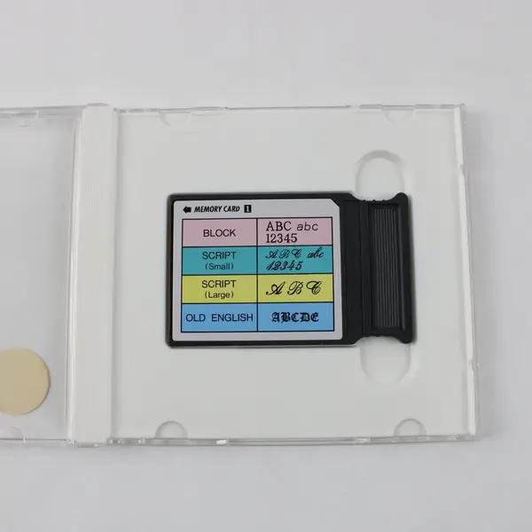 Janome New Home Embroidery Memory Card 1 Block Script Old English