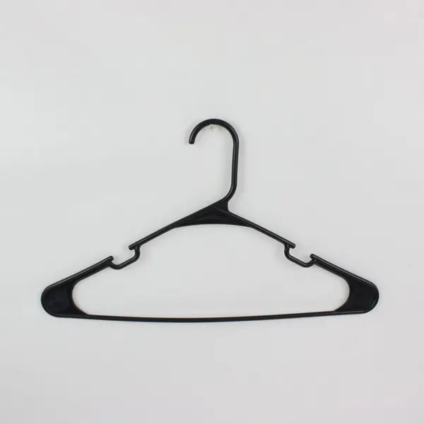 Lot of 20 Plastic Clothes Hangers White Black Closet Organizer