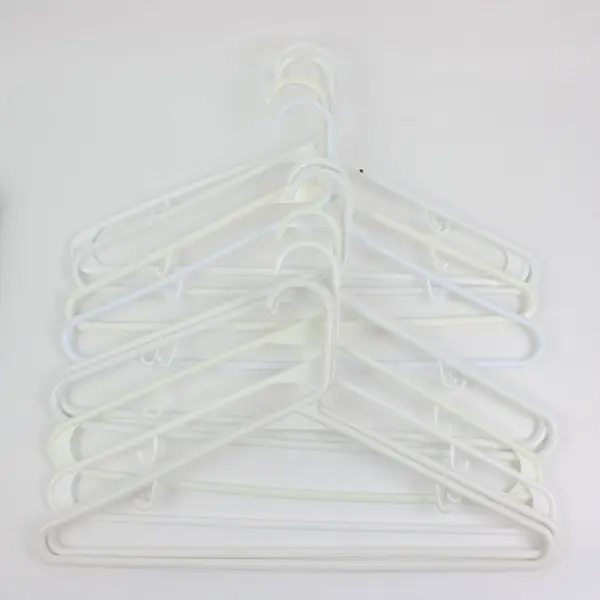 Lot of 20 Plastic Clothes Hangers White Black Closet Organizer