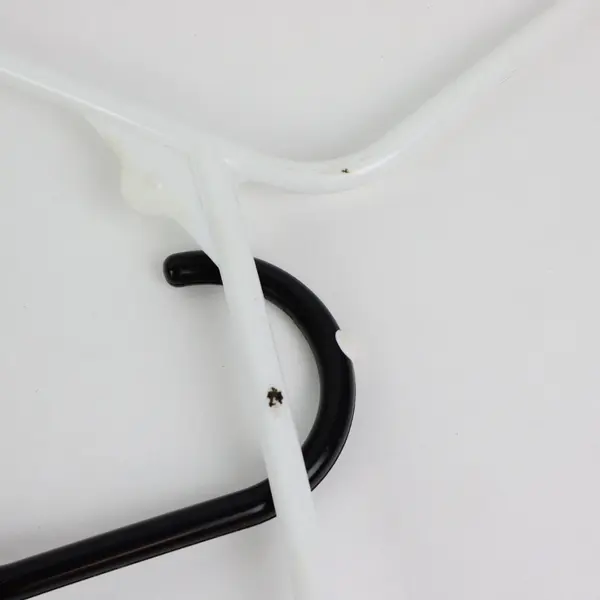 Lot of 20 Plastic Clothes Hangers White Black Closet Organizer