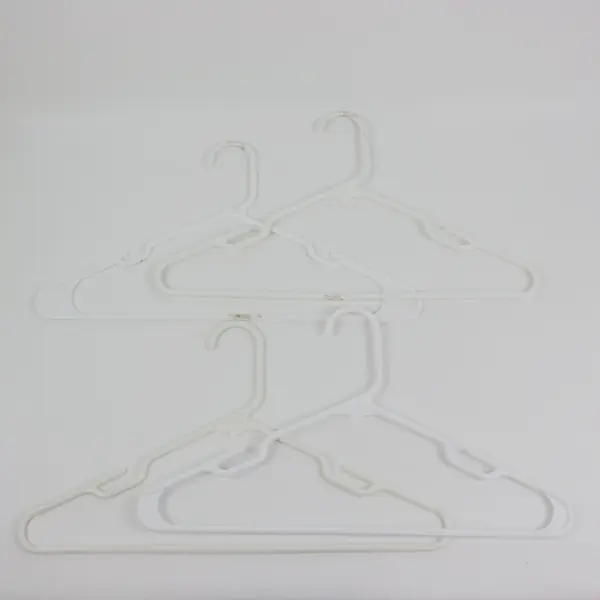Lot of 20 White and Beige Plastic Clothes Hangers Closet Organizer