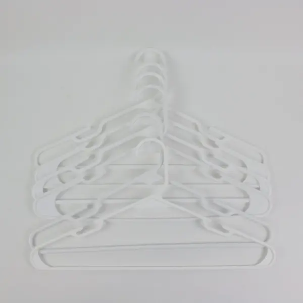 Lot of 20 White and Beige Plastic Clothes Hangers Closet Organizer