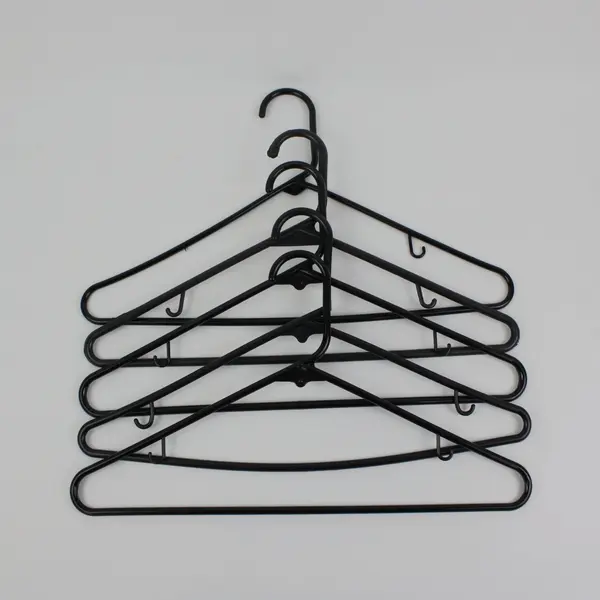 Lot of 20 White & Black Plastic Clothes Hangers Closet Organizer
