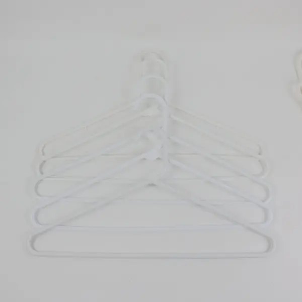 Lot of 20 White & Black Plastic Clothes Hangers Closet Organizer