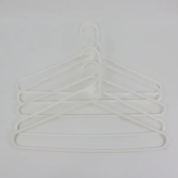Lot of 20 White & Black Plastic Clothes Hangers Closet Organizer