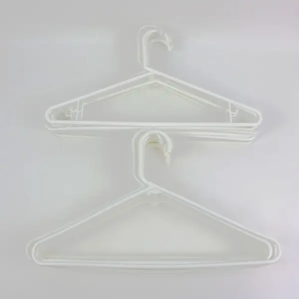 Lot of 20 White Plastic Clothes Hangers Closet Storage Organizer