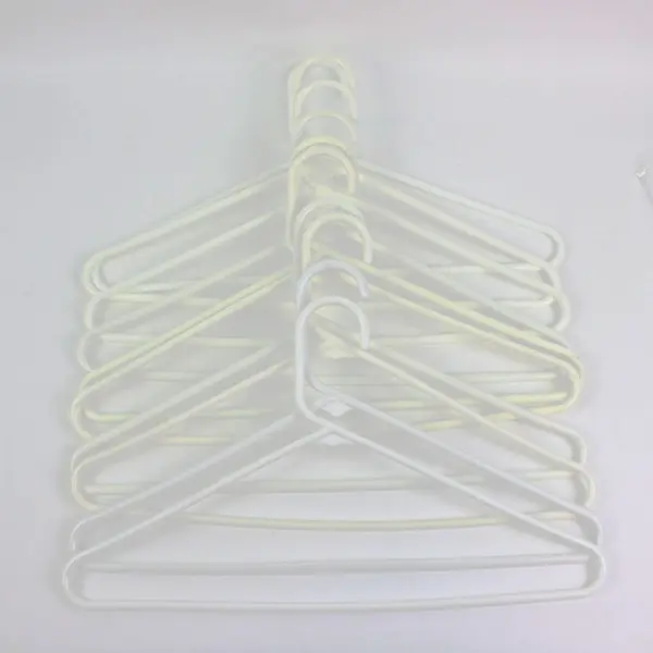 Lot of 20 White Plastic Clothes Hangers Closet Storage Organizer