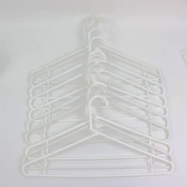 Lot of 20 White Plastic Clothes Hangers Closet Storage Organizer