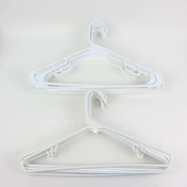 Lot of 20 Mixed White Cream Plastic Clothes Hangers Closet Storage