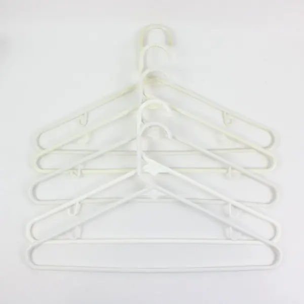 Lot of 20 Mixed White Cream Plastic Clothes Hangers Closet Storage