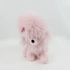 Light Pink Fluffy Poodle Plush Toy Soft Cuddly Stuffed Animal