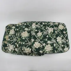 Set of 6 White Green Floral Seat Cushion Pads 16 x 19 Inch