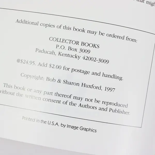 VTG Huxford's Collectible Advertising 3rd Edition Sharon & Bob Huxford 1997 HC