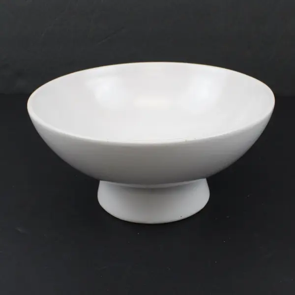 Royal Haeger USA 8175-00-22 Ceramic Pedestal Bowl Cream Satin 8"