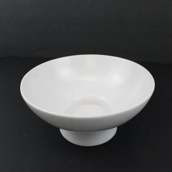 Royal Haeger USA 8175-00-22 Ceramic Pedestal Bowl Cream Satin 8"