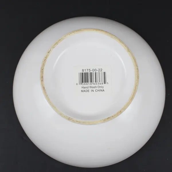 Royal Haeger USA 8175-00-22 Ceramic Pedestal Bowl Cream Satin 8"