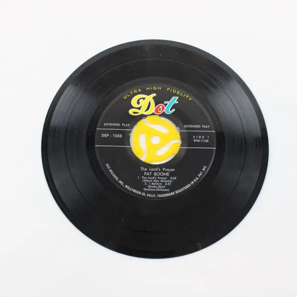 Pat Boone The Lord's Prayer Dot 7" Vinyl Record EPM-1140