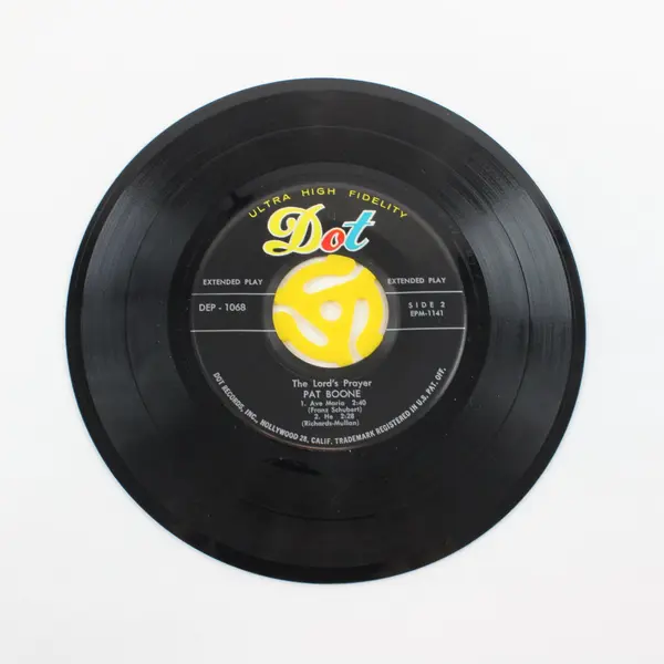 Pat Boone The Lord's Prayer Dot 7" Vinyl Record EPM-1140