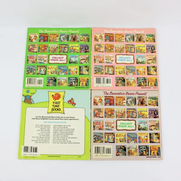 VTG Lot of 4 Berenstain Bears First Time Books Children's Story Book Collection