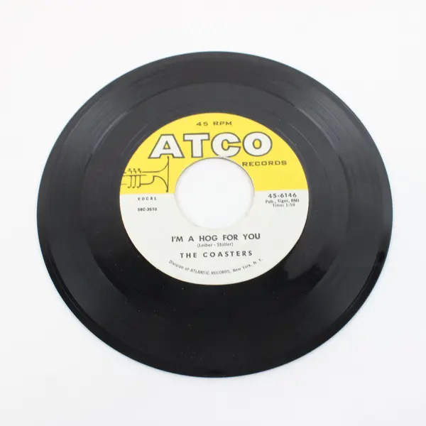 The Coasters Poison Ivy / I'm A Hog For You 7" Vinyl Record ATCO 45-6146