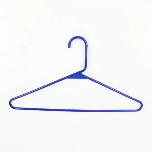 Lot of 10 Blue Plastic Tubular Clothes Hangers