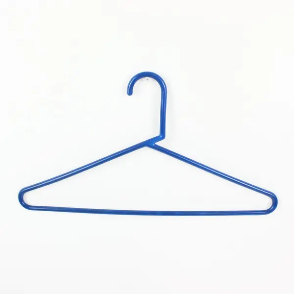 Lot of 10 Blue Plastic Tubular Clothes Hangers