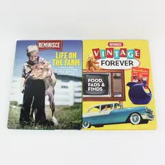 Lot of 2 Reminisce Life on the Farm & Vintage Forever 2017/2019 Hardcover Good