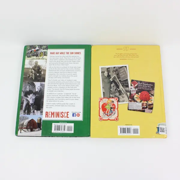 Lot of 2 Reminisce Life on the Farm & Vintage Forever 2017/2019 Hardcover Good