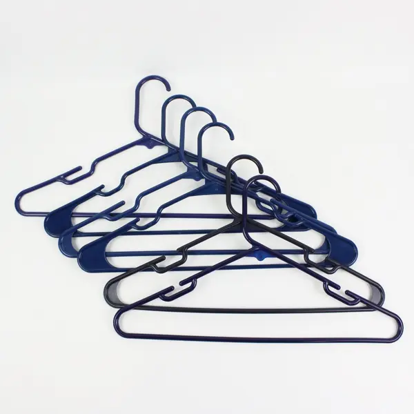 Lot of 20 Plastic Clothes Hangers in Blue Shades 
