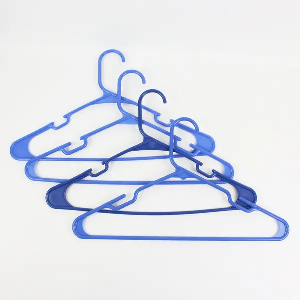 Lot of 20 Plastic Clothes Hangers in Blue Shades 