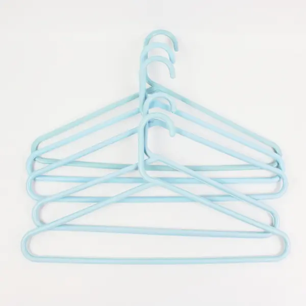 Lot of 20 Plastic Clothes Hangers in Blue Shades 