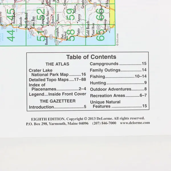 Oregon DeLorme Atlas & Gazetteer 2nd Printing Maps 8th Edition 2013 