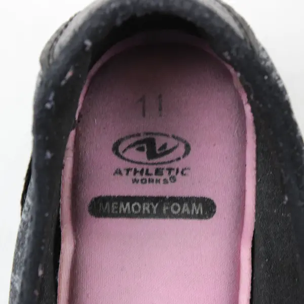 Athletic Works Women's Gray Purple Slip-On Walking Shoes Size 11 FLAWED