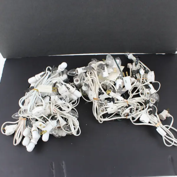 Lot of 15 Christmas Village Light Cords Miniature Display Lighting TESTED