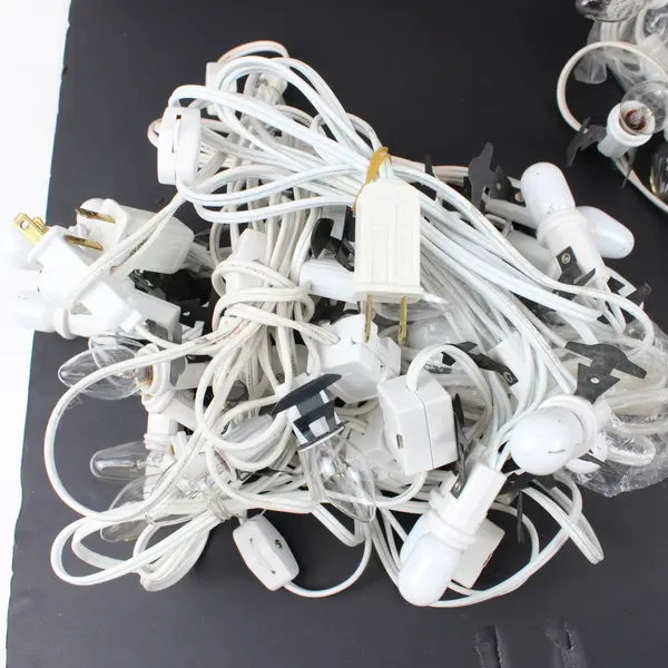 Lot of 15 Christmas Village Light Cords Miniature Display Lighting TESTED