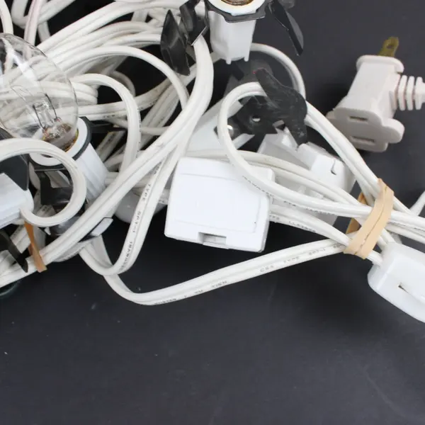 Lot of 15 Christmas Village Light Cords Miniature Display Lighting TESTED
