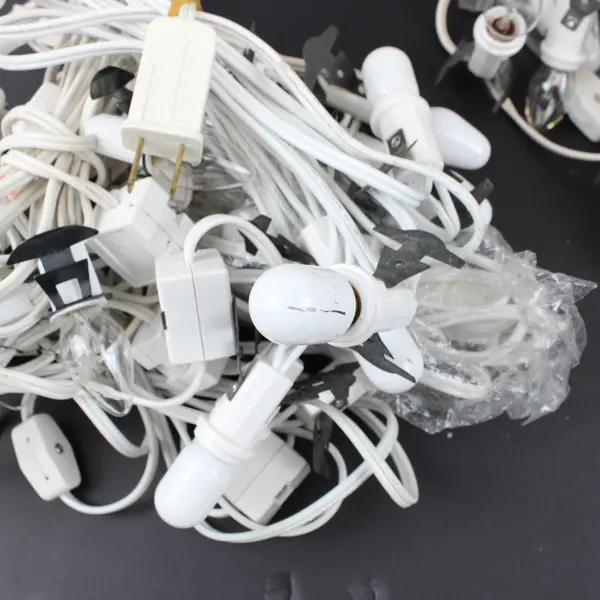 Lot of 15 Christmas Village Light Cords Miniature Display Lighting TESTED
