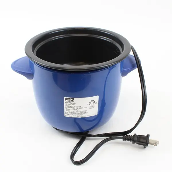 Dash DRCM100BU Blue Mini Rice Cooker 1 Cup