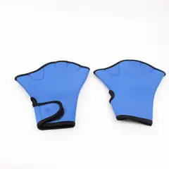 Blue Webbed Swim Gloves Size XL Water Workout Hand Paddles