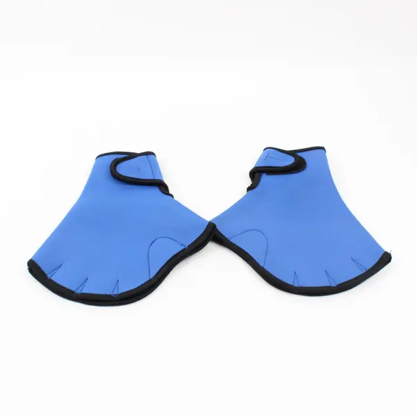Blue Webbed Swim Gloves Size XL Water Workout Hand Paddles