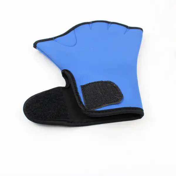 Blue Webbed Swim Gloves Size XL Water Workout Hand Paddles