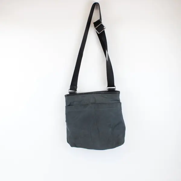 TUMI Small Gray Crossbody Bag Purse