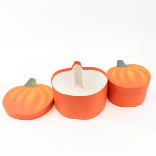 Crystal Creative Nesting Pumpkin Gift Boxes Set of 3 4.5-7 Inch