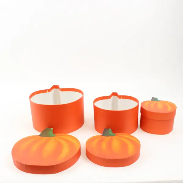 Crystal Creative Nesting Pumpkin Gift Boxes Set of 3 4.5-7 Inch