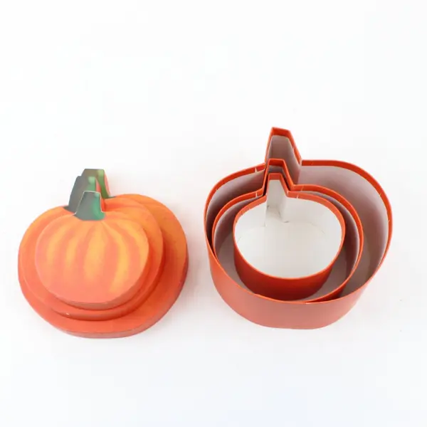 Crystal Creative Nesting Pumpkin Gift Boxes Set of 3 4.5-7 Inch