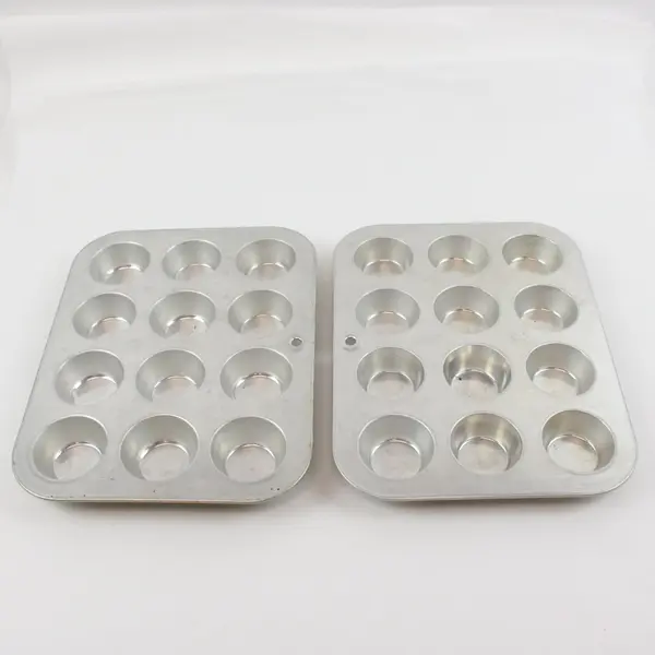 Set of 2 Vintage 12-Cup Mini Muffin Tart Pans Bakeware
