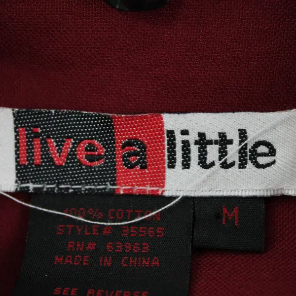 Live A Little Women's Medium Red Velour Button-Front Jacket
