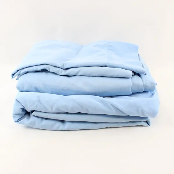 Fine Linen Callista Blue 100% Cotton Queen Sheet Set Fitted Flat 2 Pillowcases